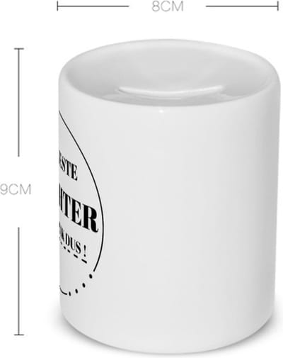 Akyol - de beste dochter dat ben ik dus Spaarpot - Dochter - beste dochter - liefste dochter - verjaardag - cadeau - kado - bedankje - geschenk - 350 ML inhoud