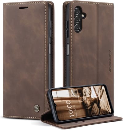 CaseMe Hoesje - Geschikt voor Samsung Galaxy A14 Hoesje - CaseMe 013 Book Case - Donkerbruin
