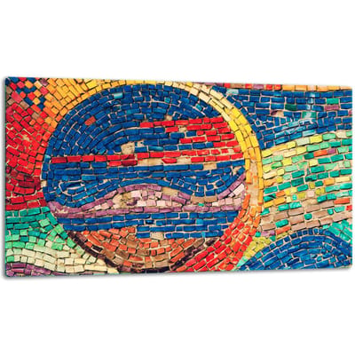 TMK ArtDeko Serie - Glazen Snijplank - Mozaïek - 52x30 cm - Voor Inductie Kookplaten