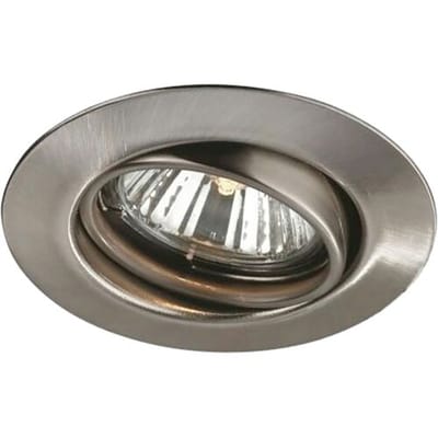 Toolstation Inbouwspot rond kantelbaar IP20 GU10 Nickel Satin