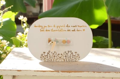 Houten Bedankbord met Bloembollen - Bedankt Juf of Meester - Juf - Leerkracht - Cadeau - Origineel - Einde schooljaar - Geschenkbox - Geschenkset - Duurzaam - Afscheidscadeau - Bedanking