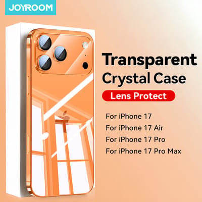 Joyroom hoesje voor iPhone 18 Pro Max, anti-val, transparante cover, niet-vergelende, schokbestendige, ultradunne cover, schermbescherming