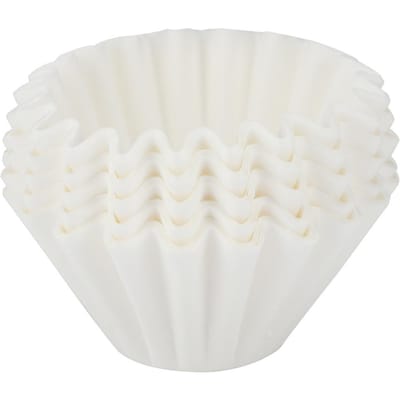 Lot de 50 filtres à café jetables ondulés en forme de tasse à gâteau, pour la préparation du café beige