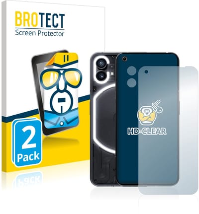 BROTECT - Screenprotector voor Nothing Phone (1) (Voor+Camera) - Folie Beschermfolie transparant 2 Stuks