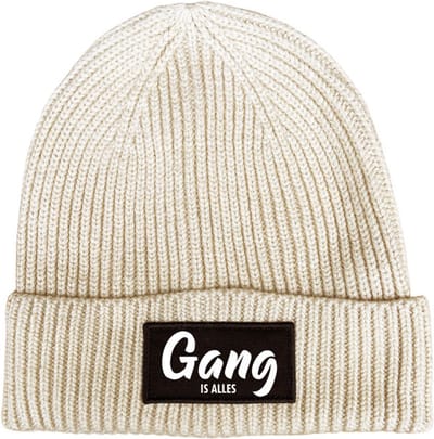 Gang is alles wintermuts rib gebreid oatmeal - soBAD. | Unisex | Skimuts | Muts | Kou | met grappige tekst | Winter | Beanie