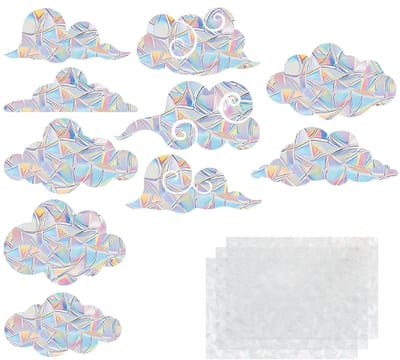 Dailygoods- Raamstickers Vogelbescherming - 30 Stuks - Decoratieve Stickers - PVC Folie - Regenboogkleuren - Aanpasbare Decoratie - Decoratiestickers