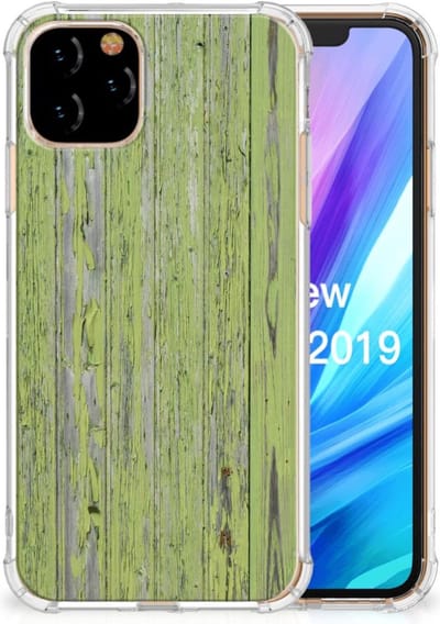 Apple iPhone 11 Pro Stevig Telefoonhoesje Green Wood