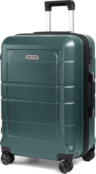 TAN.TOMI Reiskoffer 65L - Harde Koffer - Handbagage & Ruimbagage - Trolley Koffer met 4 Wielen en Cijferslot - Lichtgewicht & Stevig
