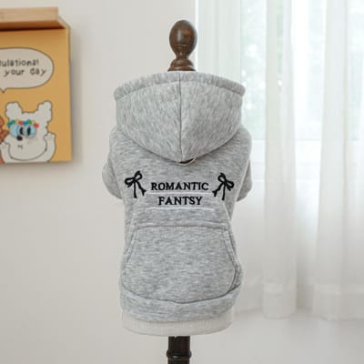 Huisdier Strik Trui met Capuchon Kattenkleding Huisdier Hooded Zak Pullover Jas Schattige Strik Hoodie Hondenkleding voor Kleine Honden XS