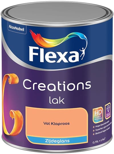 Flexa - Creations Lak Zijdeglans - Vol Klaproos - Mengverf - 750 Ml