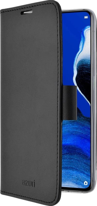 Azuri walletcase hoesje met magneetsluiting en pashouder voor Oppo Reno 2 - zwart