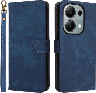 Coverup Hoesje - Geschikt voor Xiaomi Redmi Note 13 Pro 4G / Poco M6 Pro 4G Hoesje - Coverup Book Case met Koord - Blauw