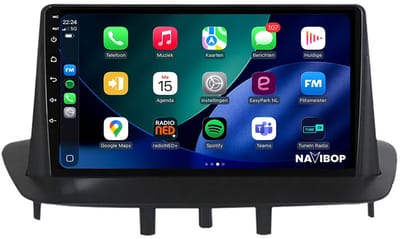 Geschikt voor Renault Megane 3 2008-2015 | 9" Android 14.0 Autoradio | Apple CarPlay & Android Auto | 2GB RAM & 32GB opslag | Draadloze verbinding | HD Touchscreen | FM, AM, DAB+ Radio | Bluetooth handsfree bellen