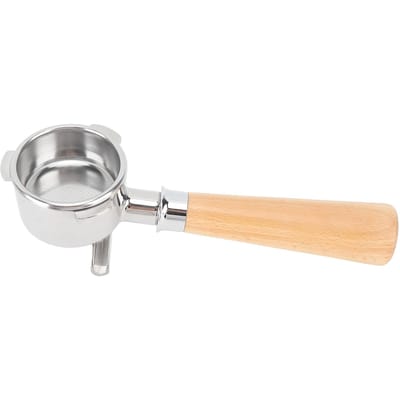 54mm Koffie Portafilter Roestvrij Staal Portafilter Vervangingsonderdelen 2 Tuit Splitter voor 870 880 Type A2 Beech Wood beige