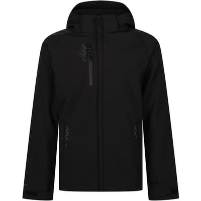 Regatta Heren Repeller gevoerd Soft Shell jack met capuchon (Zwart)