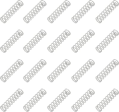 Kleine Drukveren - Mechanische Veren - Reparaties en Projecten - Roestvrij Staal - 5x0.5x20 mm - Zilverkleurig