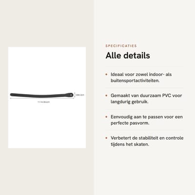 Dailygoods- Energy Strap set van 2 - Verstelbare Rolschaatsbanden - PVC Skischoengespen - Geschikt voor Buitensporten - Zwart - Optimale Pasvorm - Rolschaatsriem