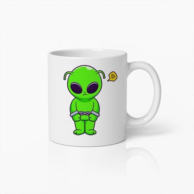Grappige Boze Alien Mok – Unieke Ruimte Alien Koffiebeker voor Sci-Fi Fans en Cadeau Ideeën
