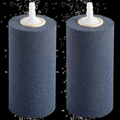 Dailygoods- Luchtsteen 2 Stuks - 10 cm Grote Luchtbellen - Diffuser/Airstones - Aansluitbaar 4 mm/6 mm - Zuurstofsteen voor Aquarium/Vijver - Duurzaam en Veilig - Airstone