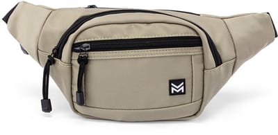 Milanoro - Compact en veilig heuptasje met meerdere ritsvakken - Beige
