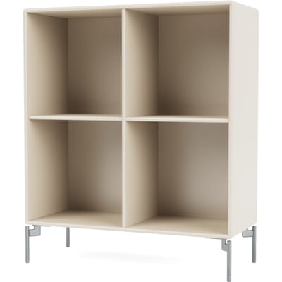 Montana Show boekenplank - Oat - Poten 12,6 cm chroom