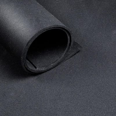 Sportvloer - Per strekkende meter - Breedte 1,25 m - Dikte 6 mm - Zwart