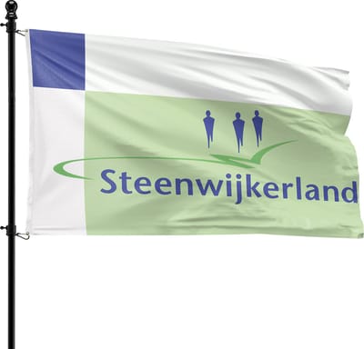 VlagDirect - Steenwijkerland vlag - Gemeente Steenwijkerland vlag - 90 x 150 cm.