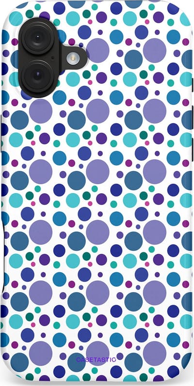 Casetastic hoesje geschikt voor Apple iPhone 16 Plus - MagSafe - Dubbellaagse bescherming - Bubble blauw - Fashion Case - Wit Lavendel Blauw Mintgroen
