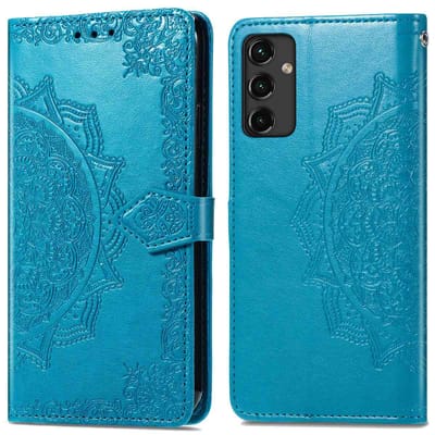 imoshion Hoesje - Geschikt voor Samsung Galaxy A14 (5G) / A14 (4G) - Mandala Bookcase - Turquoise