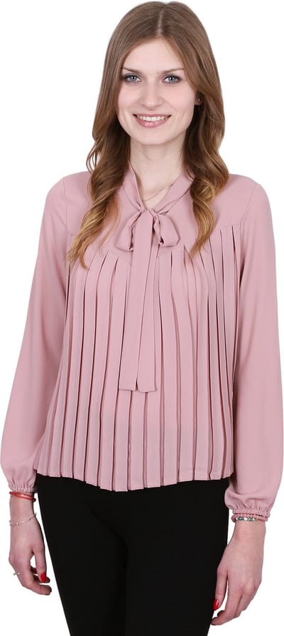 Elegante beige blouse met strik, John Zack