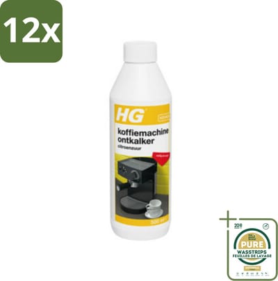 HG Koffiemachine Ontkalker Citroenzuur 500 ml - Voordeelverpakking - 12 stuks - Koffiemachine schoonmaken - Espresso ontkalken