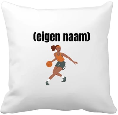 Akyol - basketbal vrouw met eigen naam Kussen hoes - Basketbal - iemand die op basketbal zit - sport - verjaardag cadeau - kado - geschenk - 40 bij 40 cm