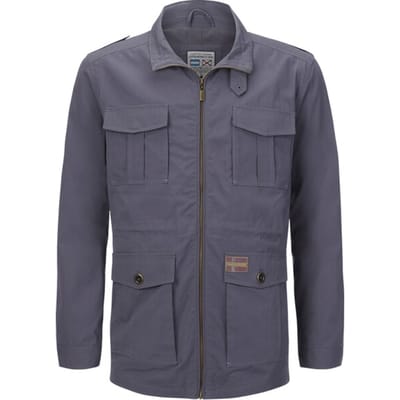 Jan Vanderstorm herren Militair Jack - 58 - grijs - Plus Size