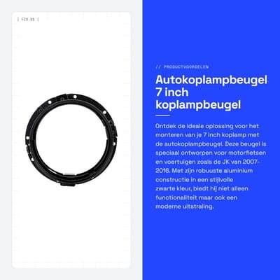 Dailygoods- Autokoplampbeugel 7 Inch - Ronde Ringmontagebeugel - Aluminium Legering - Universele Pasvorm - Voor Motorfietsen - Eenvoudig te Installeren - Koplampbeugel