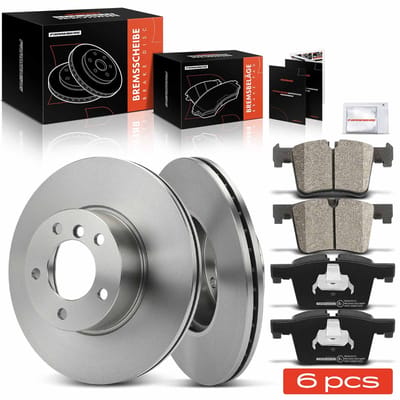 Frankberg 2x Remmen + 4x Remblokken Vooras voor Fiat 500 Panda Ford KA