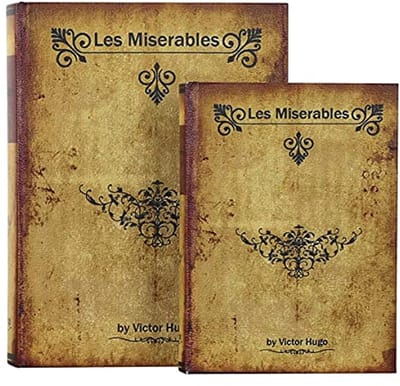 Decoratieve Boekendozen Antiek - Set van 2 Faux Houten Opslagdozen