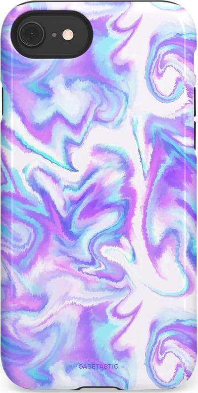 Casetastic Hoesje Geschikt voor Apple iPhone 7/8/SE - Stijlvolle Beschermende Duo-layer Case - Tie Dye magie