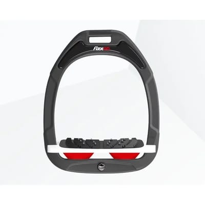 Ultra Grip Inclinatie Stijgbeugels Antraciet/Wit/Rood Flex-On Green Composite