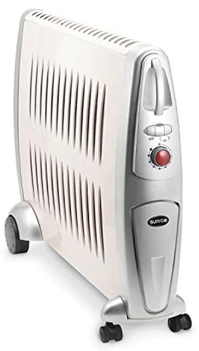 Elektrische Radiator 2000W - Grijze Kamverwarming met Keramische Afwerking