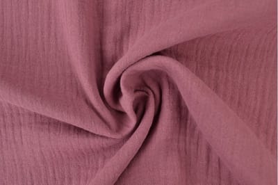 Mousseline stof - 1 meter - Per meter - Donker oud roze - 135cm breed
