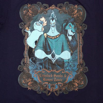 Disney Unisex Volwassen Schurken Verpletterde Zielen T-Shirt (Marineblauw)