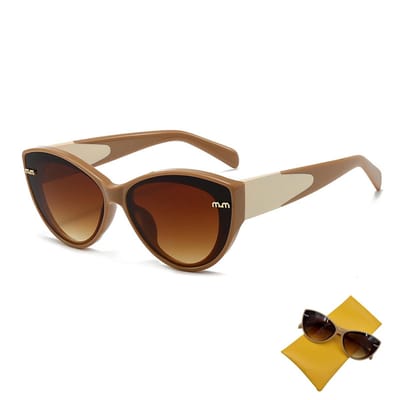 Dailygoods- Zonnebril Dames Gepolariseerd - Vintage Zonnebril - UV400 Bescherming - Bruin Kleurverloop - Brillenkoker - Uniseks Design - Zonnebrillen
