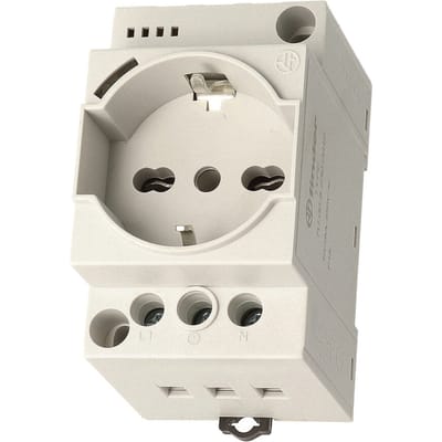 Finder Stroomaansluiting Met Led 16A 250 V Ac Grijs (Europese Stekkerdoos) - 7U.00.8.230.0010