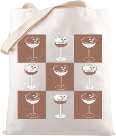 Allecto Plus - Tote Bag voor Espresso Martini Liefhebbers - Cadeau voor vrijgezellenfeest - Cocktail Drank Accessoire - Feestelijke cadeau-optie
