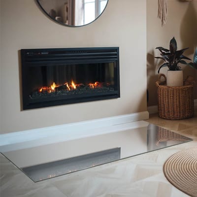 Coloray Vloerplaat Houtkachel - Onderplaat Kachel - 140 cm x 70 cm - Houtkachel Vloerplaat - Grijs Vloerplaat Kachel - Verwarmingsaccessoires - Vloerplaat voor Houtkachel - Vloerplaat Open Haard - Vloerplaat Voor Kachel