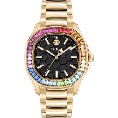 Philipp Plein The $Pectre PWTAA1224 Horloge - Staal - Goudkleurig - Ø 38 mm