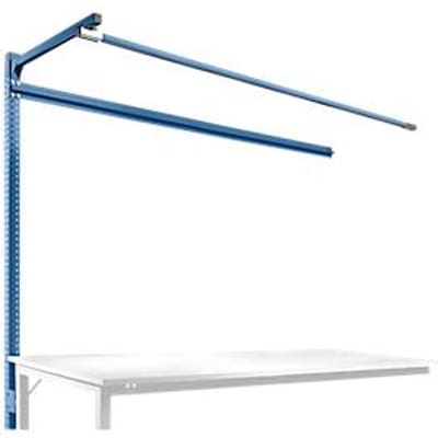 Opbouwframe met giek, Aanbouwtafel STANDAARD werktafel-/werkbank UNIVERSAL/PROFI, 2000 mm, briljantblauw