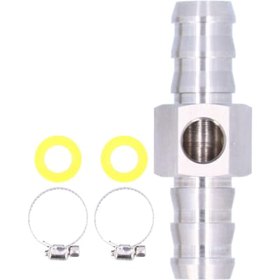 1 2in Raccord en T de Ligne de Carburant 1 Port NPT 827 Adaptateur de Capteur de Manomètre de Pression de Carburant Acier Inoxydable yellow