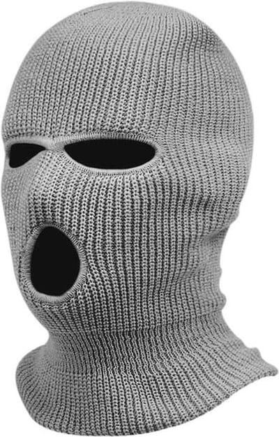 New Age Devi - Ski-Mask GRIJS - Balaclava - Skimasker - Bivakmuts - Full Face Mask - 3 Gaats - Skiën - Motor - OneSize - Unisex