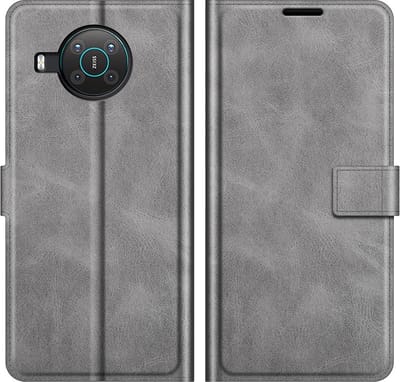 Coverup Hoesje - Geschikt voor Nokia X10 / X20 Hoesje - Coverup Deluxe Book Case - Grijs